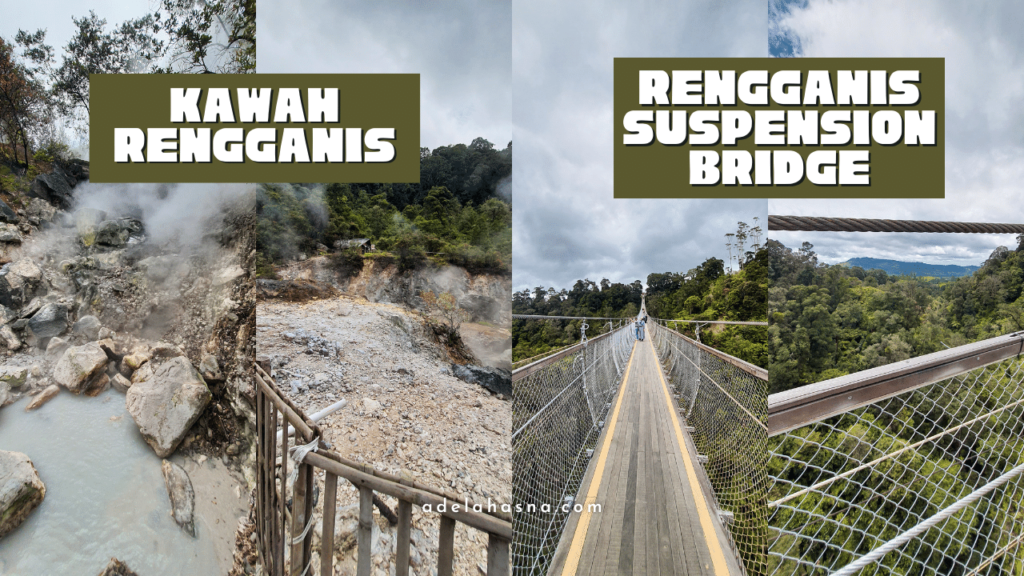 Rengganis Suspension Bridge, Tempat Healing Viral Baru di Ciwidey 4 gambar kawah dan rengganis suspension bridge